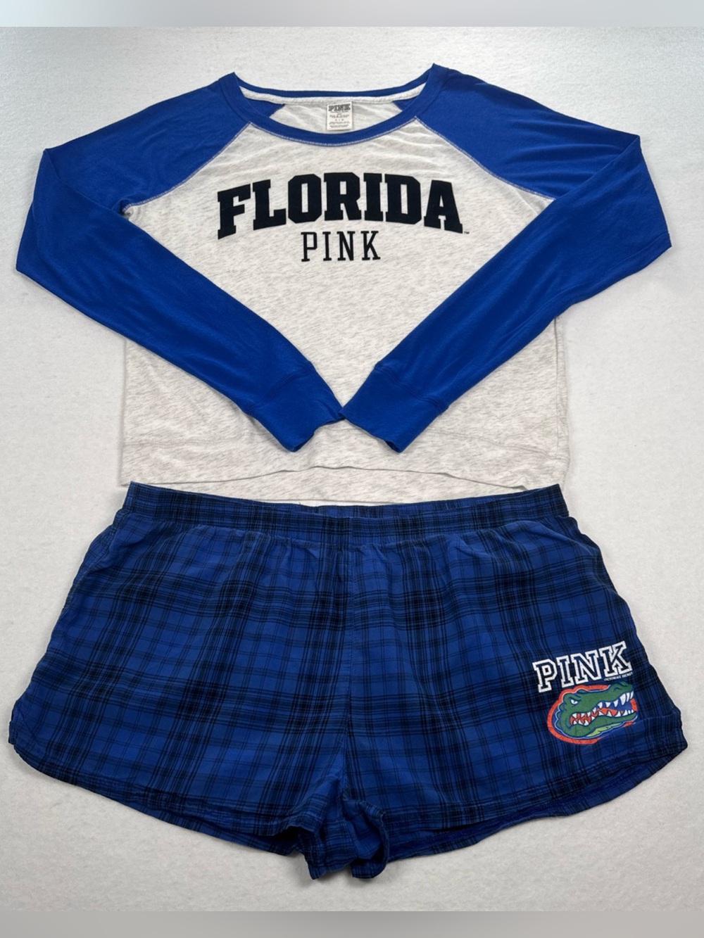 Victoria's Secret PINK X 5th Ocean Collegiate Florida Gator PJ Boxer Raglan Top